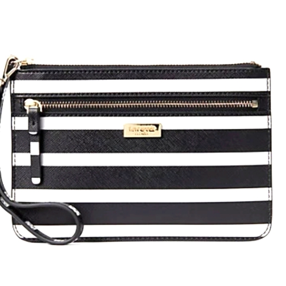 kate spade Shore Street Sailing Stripe Tinie black and white NWT